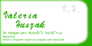 valeria huszak business card